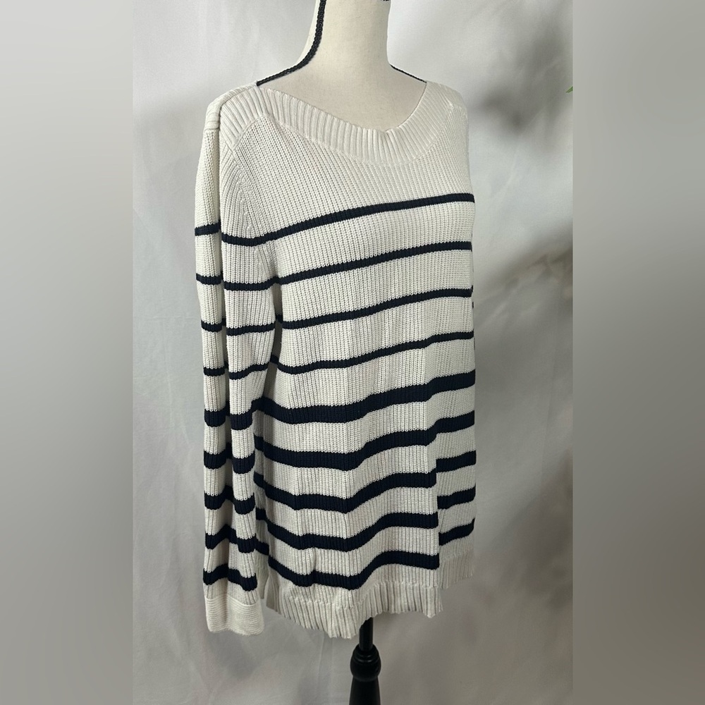 Talbots Cream Ribbed Sweatshirt - Picture 10 of 12